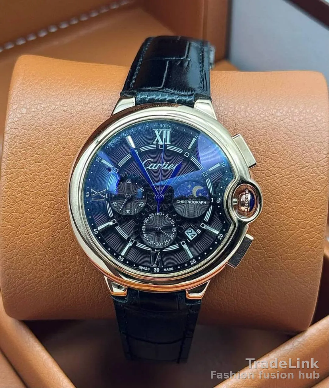 luxury Cartier Ballon Bleu Chronograph Moonphase timepieces