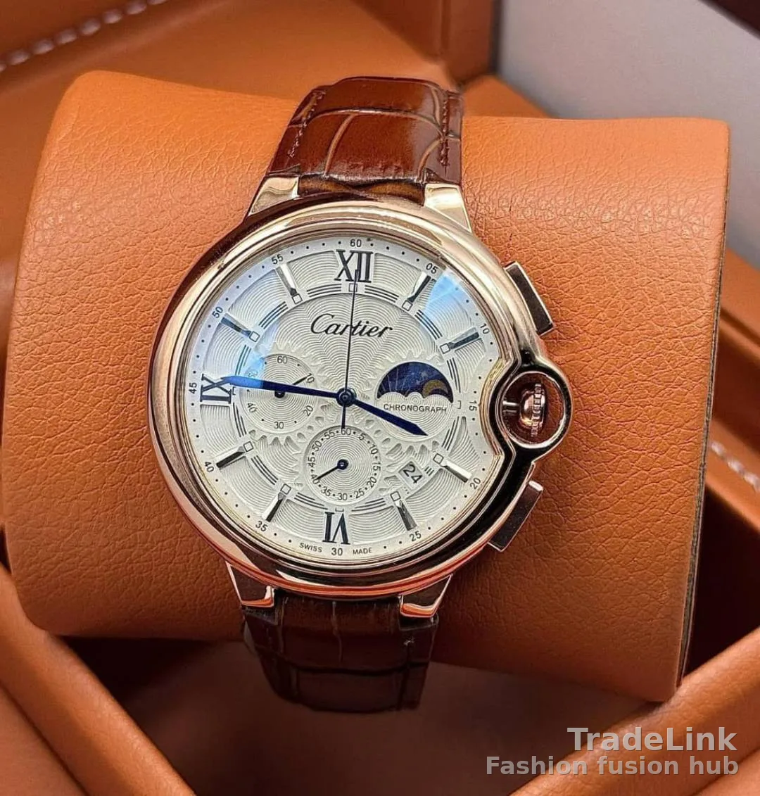 luxury Cartier Ballon Bleu Chronograph Moonphase timepieces 2