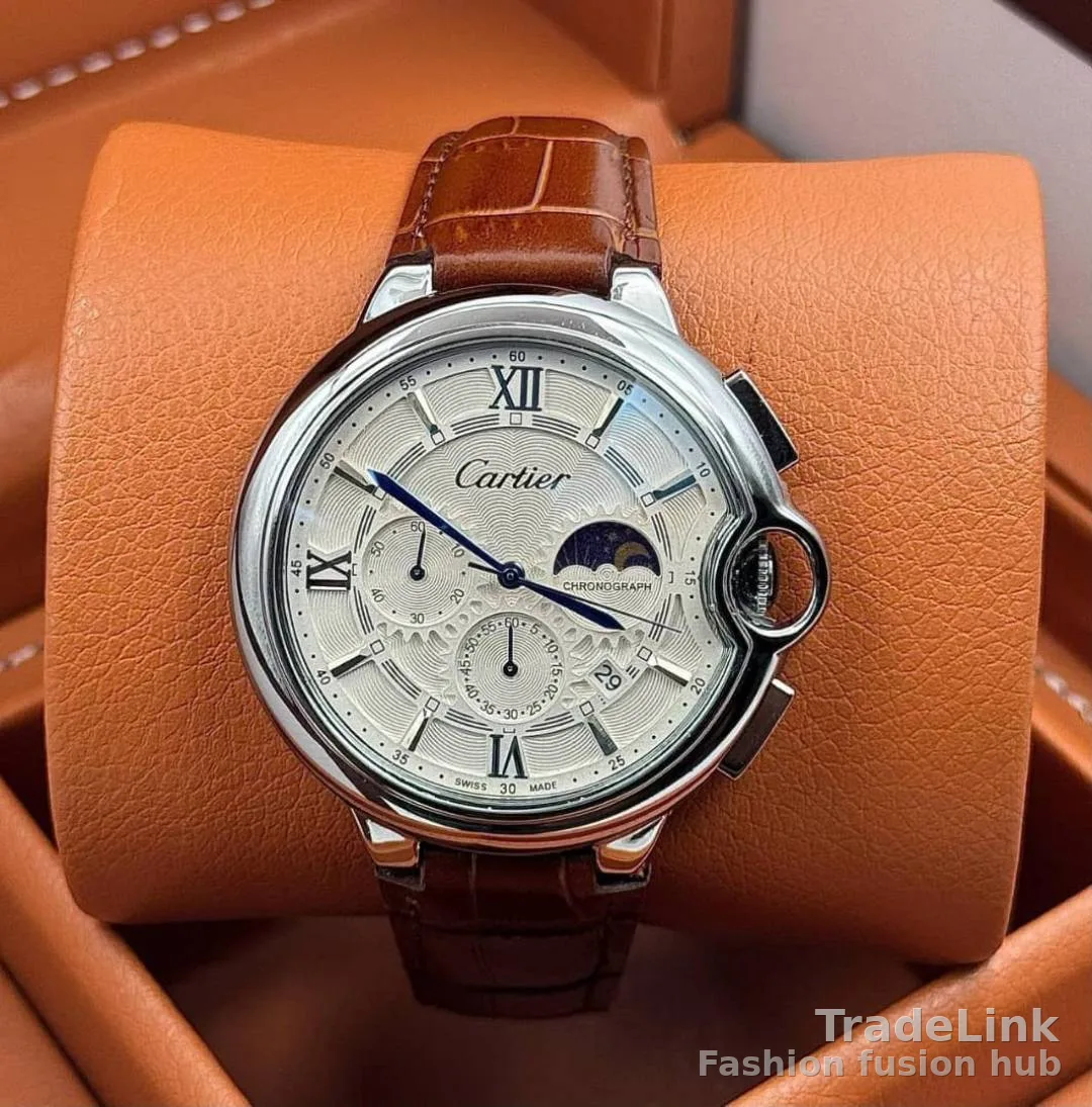 luxury Cartier Ballon Bleu Chronograph Moonphase timepieces 3
