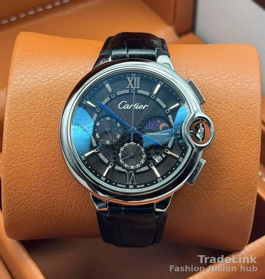 luxury Cartier Ballon Bleu Chronograph Moonphase timepieces 4