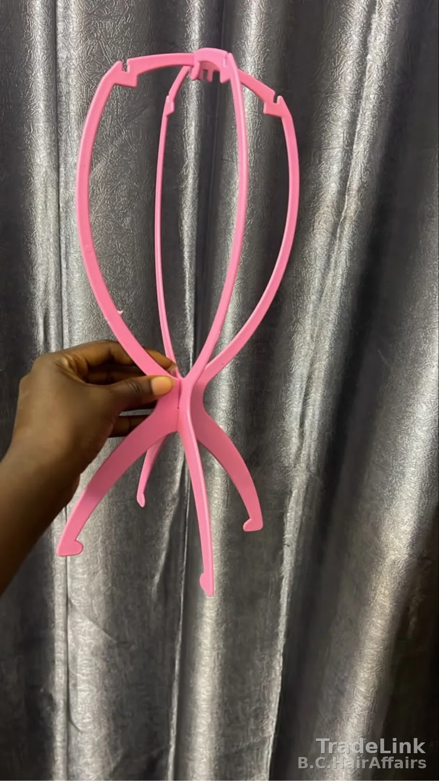 Plastic wig stand