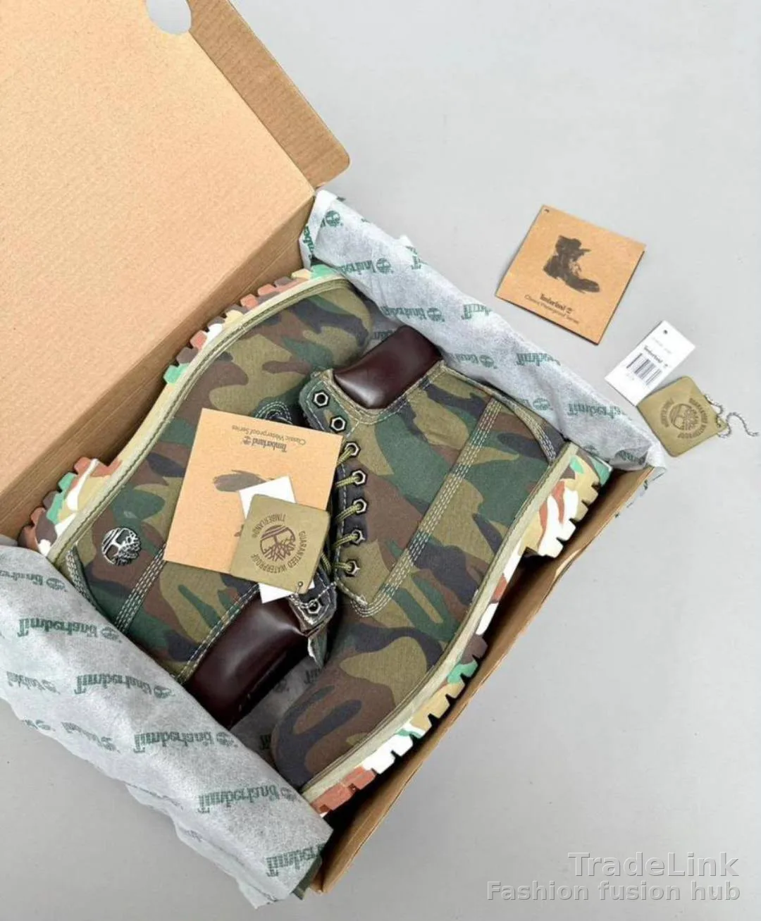 Timberland 6-Inch Premium Custom Green Camo Waterproof Boot. 2