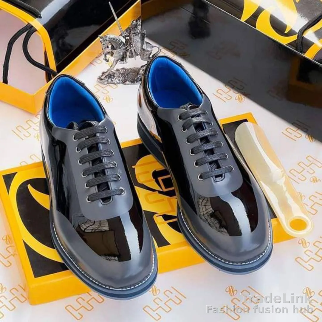 Oggi Patent Leather Men's Lace-Up Shoes